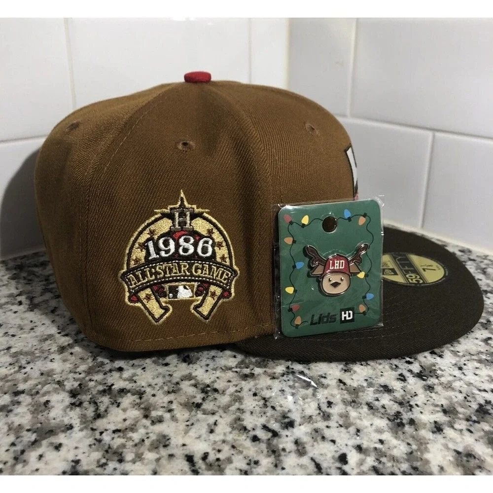 Houston Astros New Era Lids Hat Drop Reindeer Pack 59FIFTY Fitted Hat Size 7 1/8